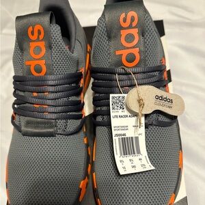Adidas Gray and Orange Athletic Shoes